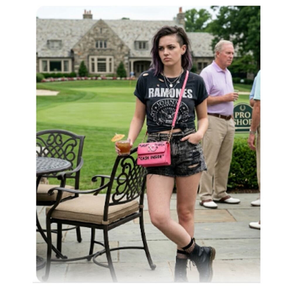 Hot Pink Crossbody Purse Cash Inside New Never Used